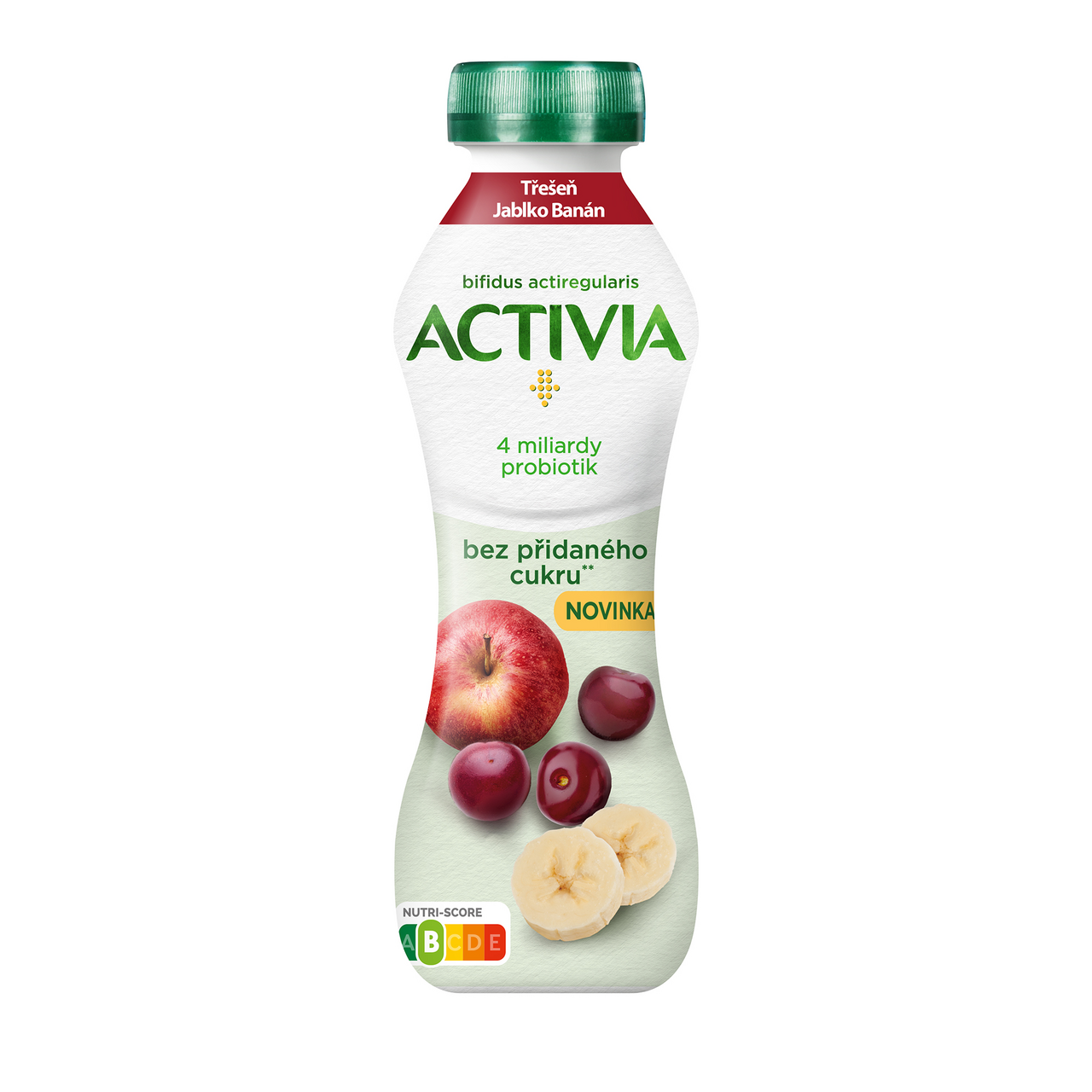 DANONE ACTIVIA Jogurtový nápoj bez cukru jablko čerešňa chlad. 8 x 270 g