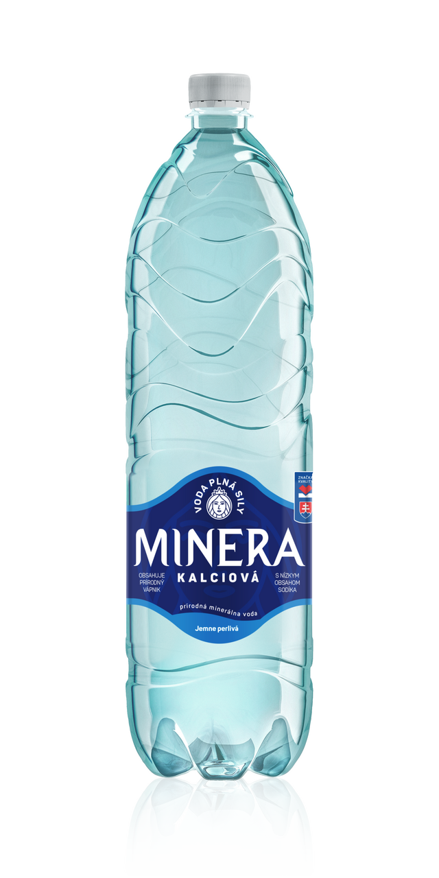 Minera Kalciová minerálna voda jemne perlivá 6 x 1,5 l vratná PET fľaša