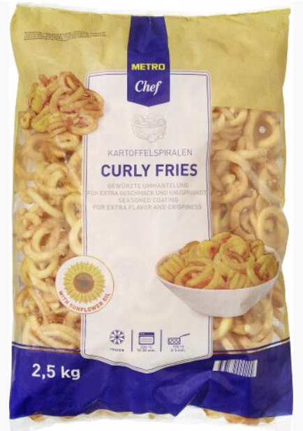 METRO Chef Zemiakové špirály mraz. 2,5 kg