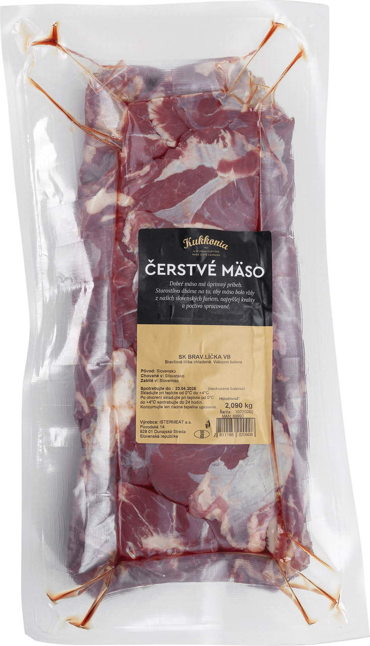 KUKKONIA Bravčové líčka vákuové balenie SK chlad. váž. cca 1,5 - 2 kg