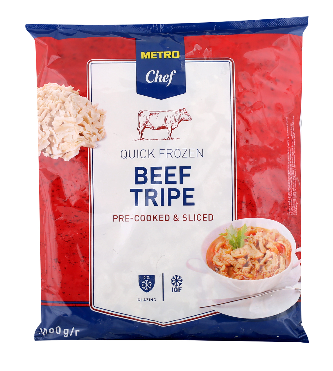 METRO Chef Hovädzie držky výberové varené krájané mraz. 1 kg