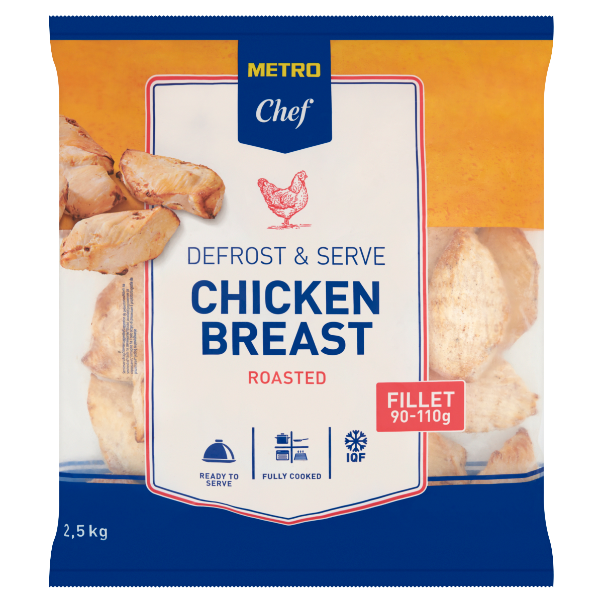 METRO Chef Kuracie prsia filety pečené mraz. 2,5 kg