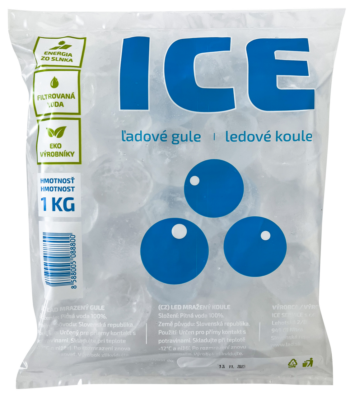 ICE SERVICE Ľad gule 1 kg