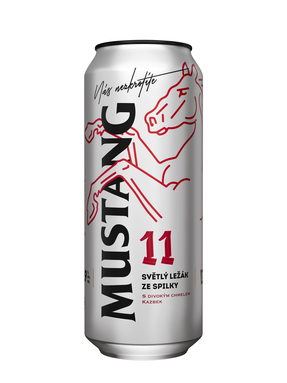MUSTANG 11 % pivo 4 x 500 ml vratná plechovka