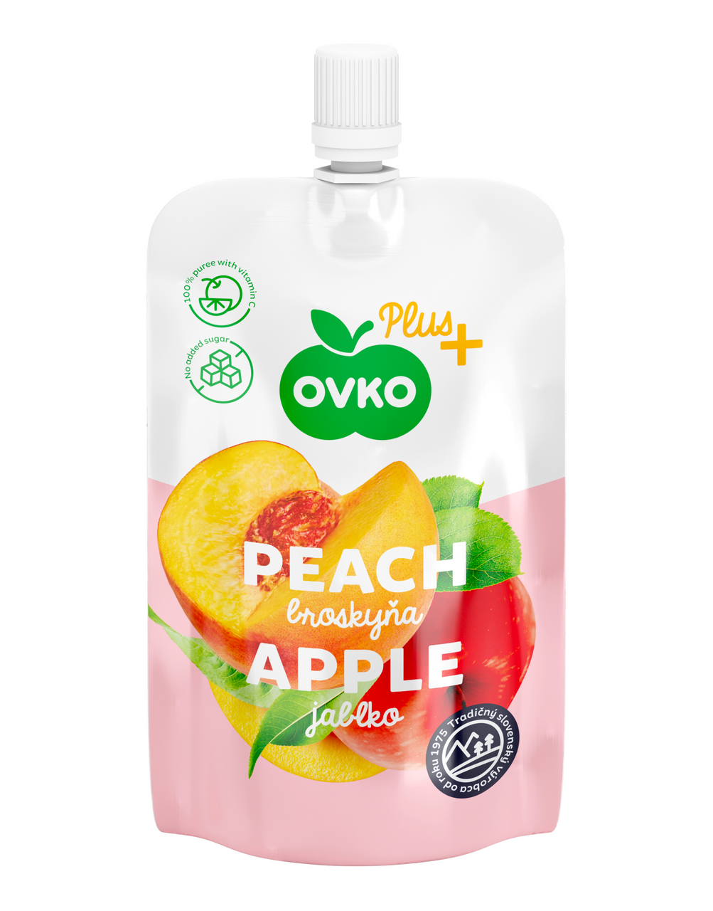 OVKO Plus príkrm jablko broskyňa 10 x 120 g