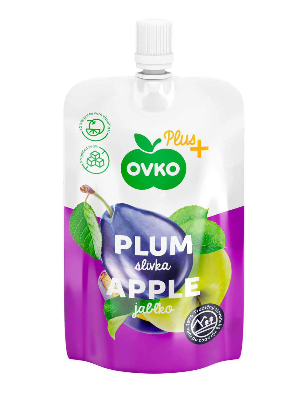 OVKO Plus príkrm jablko slivka 10 x 120 g