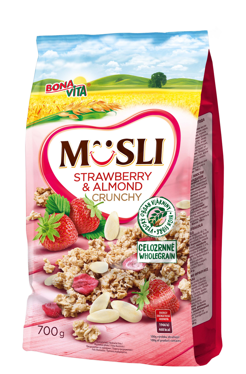 BONAVITA Musli zapekané jahoda mandle 700 g