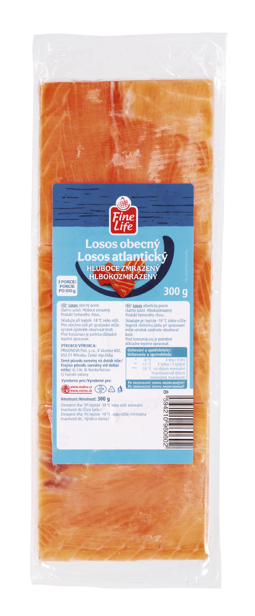 Fine Life Losos porcie mraz. 3x100 g