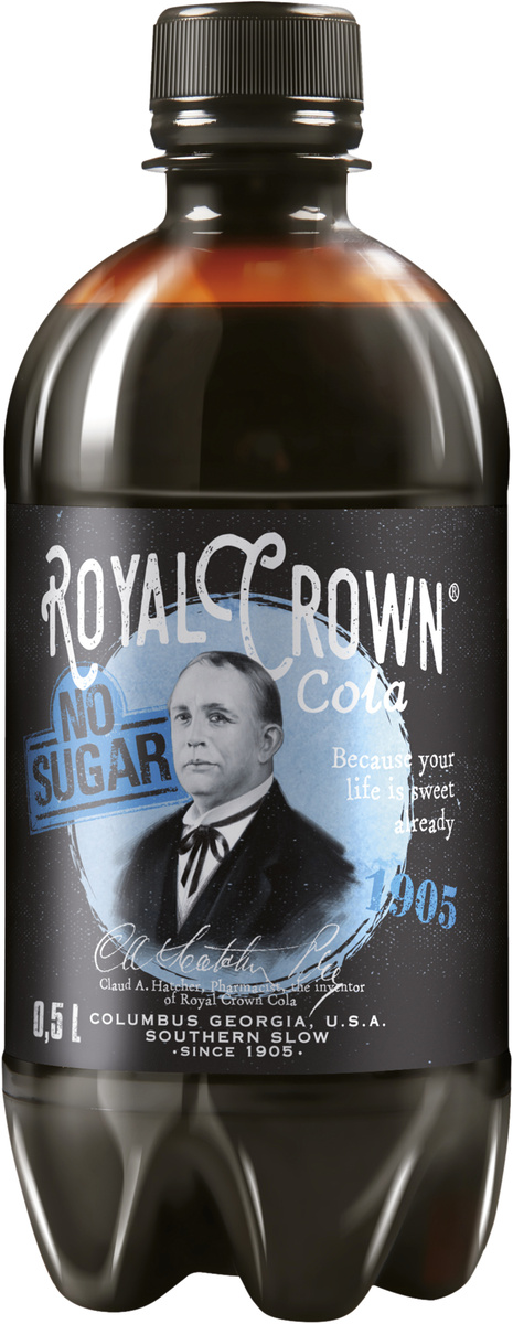 ROYAL CROWN Cola no sugar 6 x 500 ml vratná PET fľaša