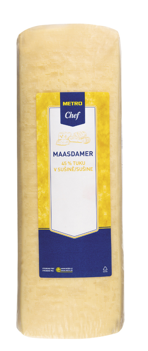 METRO Chef Maasdamer 45 % syr chlad. cca 3 kg