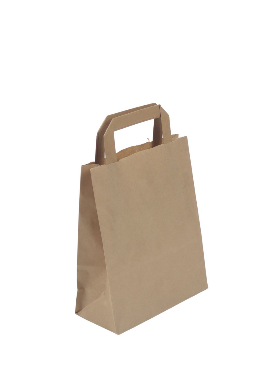 Taška papierová 180x80x220mm hnedá 50ks
