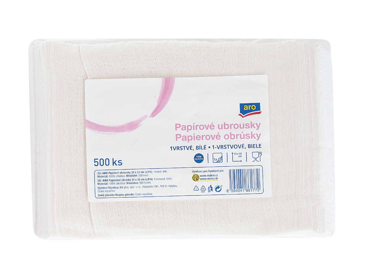 aro Obrúsky 33 x 33 cm 1-vrstvové 500 ks