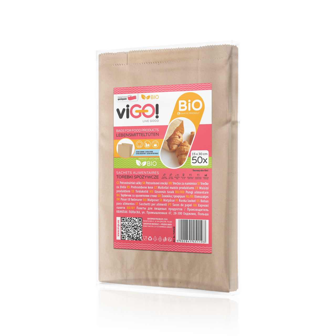 viGO! Vrecká papierové hnedé 50 ks