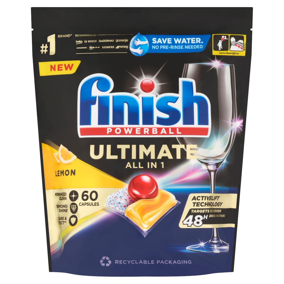 finish Ultimate Lemon tablety do umývačky riadu 60 ks