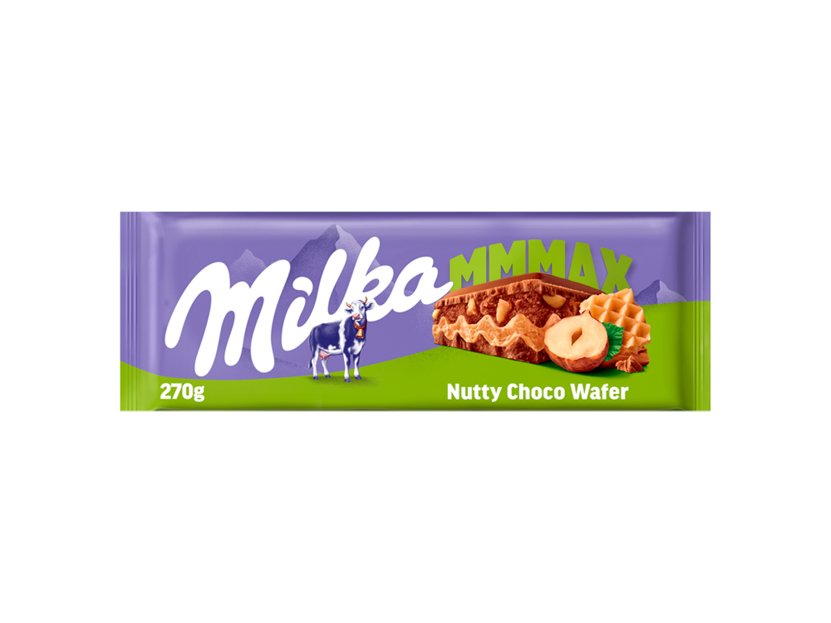 Milka Mmmax tabuľková čokoláda nutty choco wafer 270 g