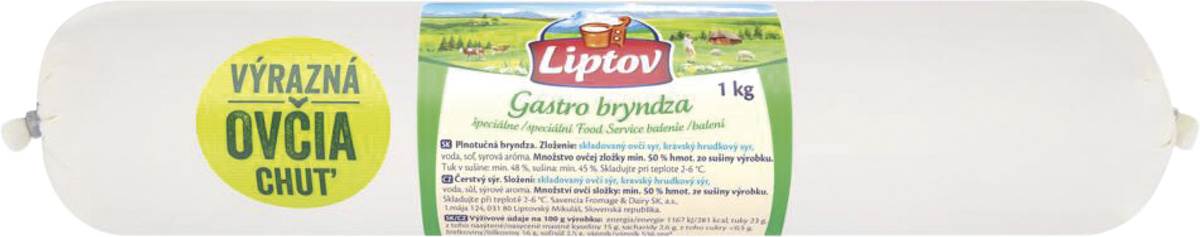 LIPTOV Bryndza črievko chlad. 1 kg