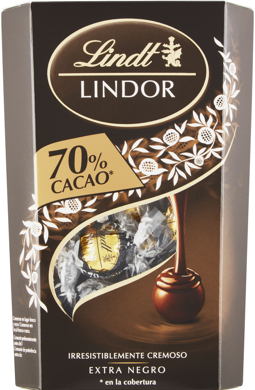 Lindt Lindor Čokoládové pralinky dark 70% 337 g