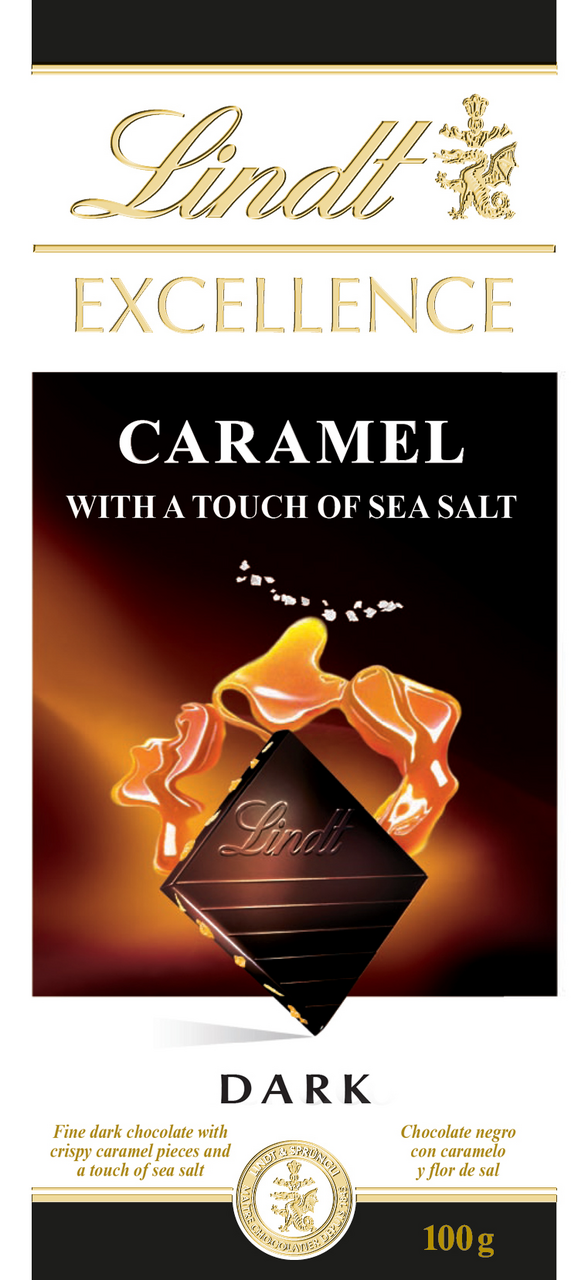 Lindt Excellence salted caramel/slaný karamel čokoláda 100 g