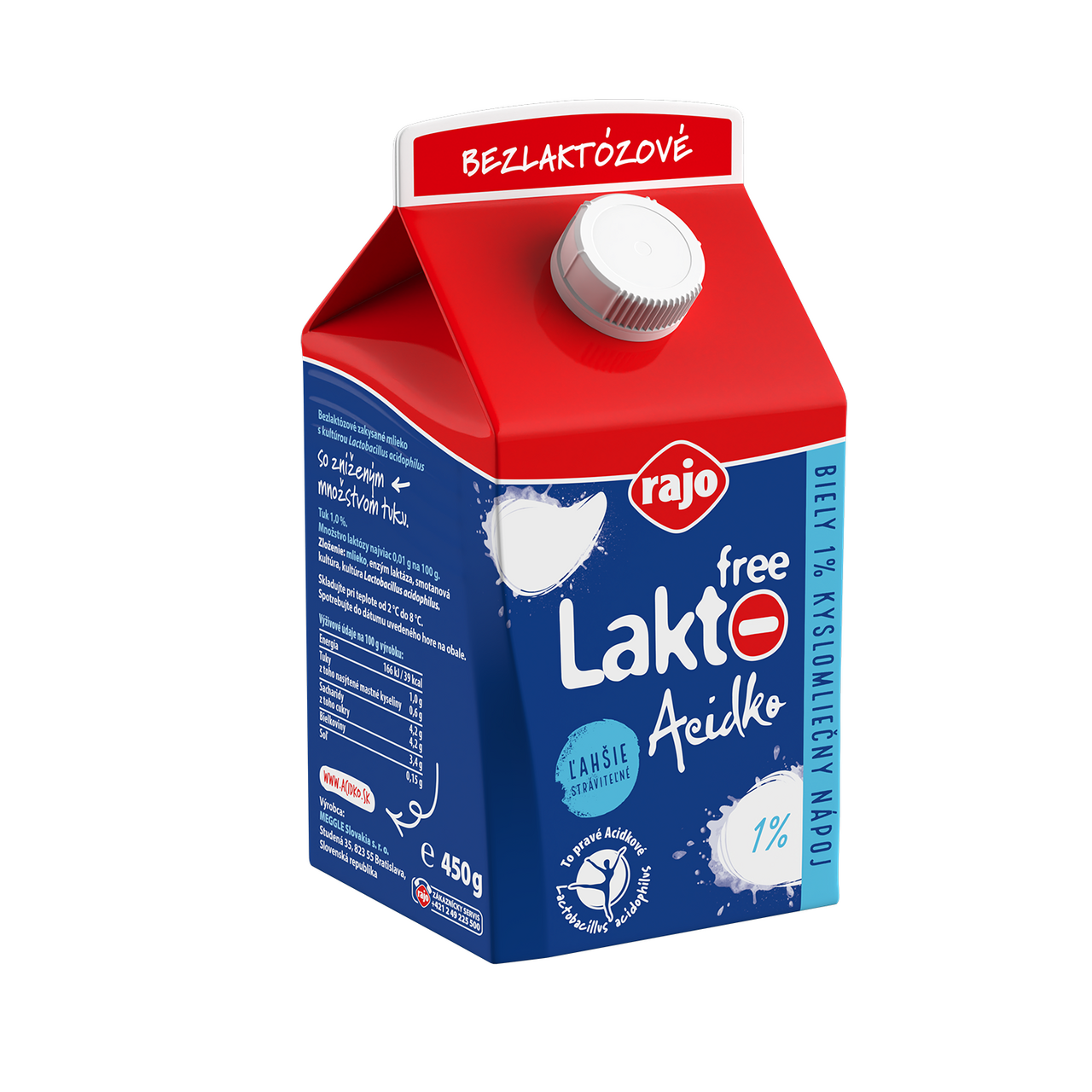 rajo Acidko Laktofree biele 0.01 chlad. 450 g