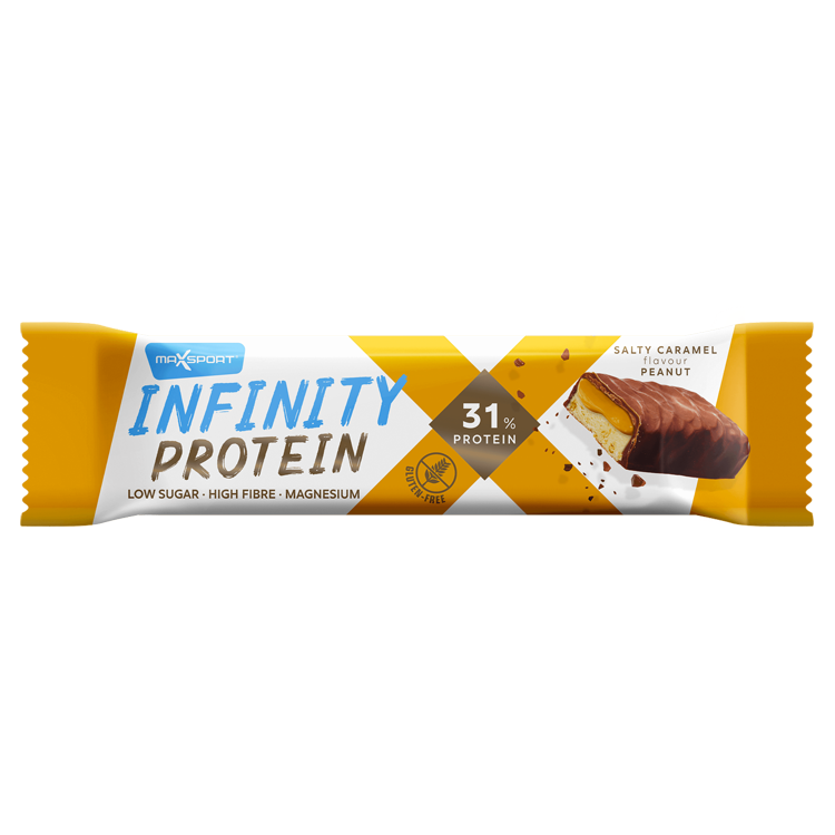 MAX SPORT Infinity Protein tyčinka slaný karamel-arašidy 55 g