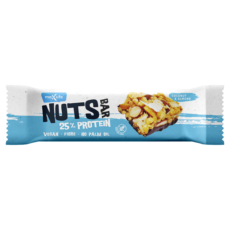 Max Life Nuts Bar Protein tyčinka kokos-mandle 40 g