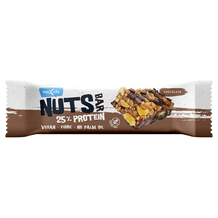 Max Life Nuts Bar Protein tyčinka čokoláda 40 g