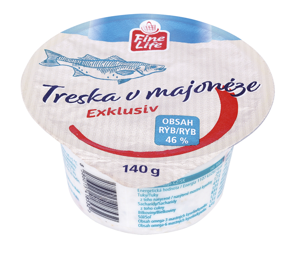 Fine Life Exklusiv Treska v majonéze chlad. 140 g