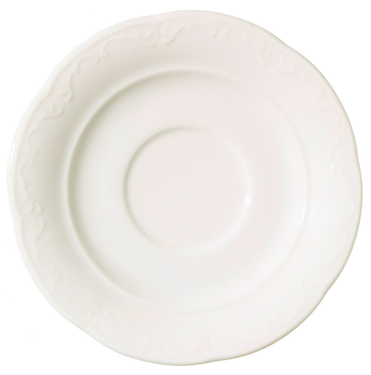 Podšálka Lara 180ml porcelán biela 1 ks
