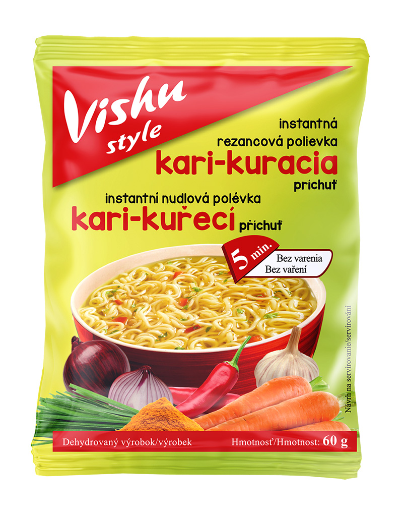VISHU Style Instantná polievka kari-kuracia 40 x 60 g