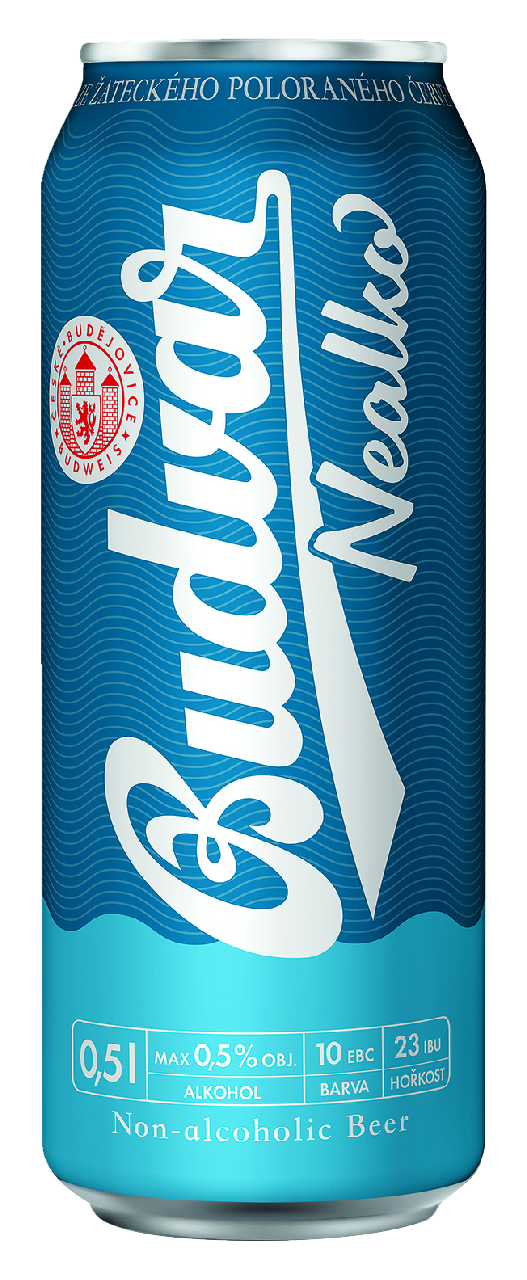 BUDVAR nealkoholické pivo 24 x 500 ml vratná plechovka