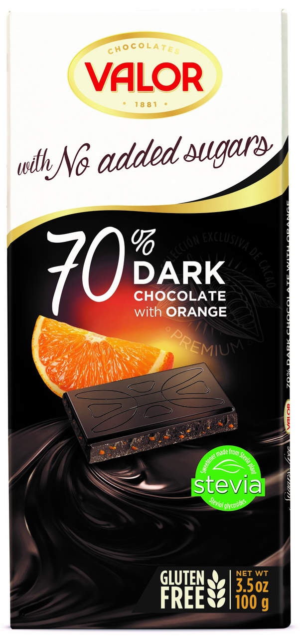 VALOR Čokoláda bez cukru 70% kakaa 100 g