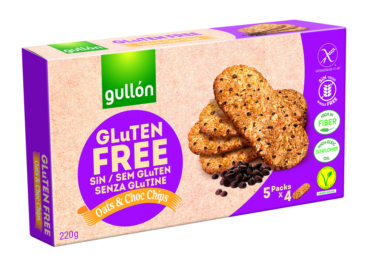 Gullón Oats&Chocolate Chips bez lepku 220 g
