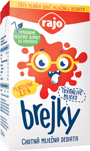 rajo Brejky UHT neochutené mlieko 3,5% chlad. 250 ml