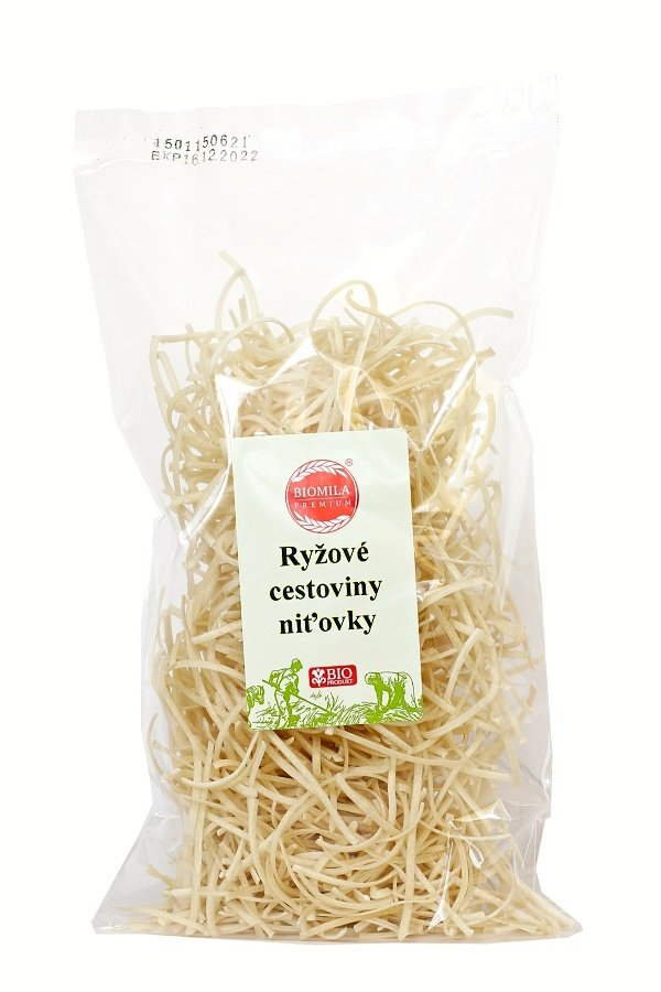 BIOMILA Ryžové cestoviny niťovky BIO 250 g