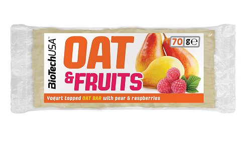 BioTechUSA Oat & Fruit ovsená tyčinka hruška a jogurt 70 g