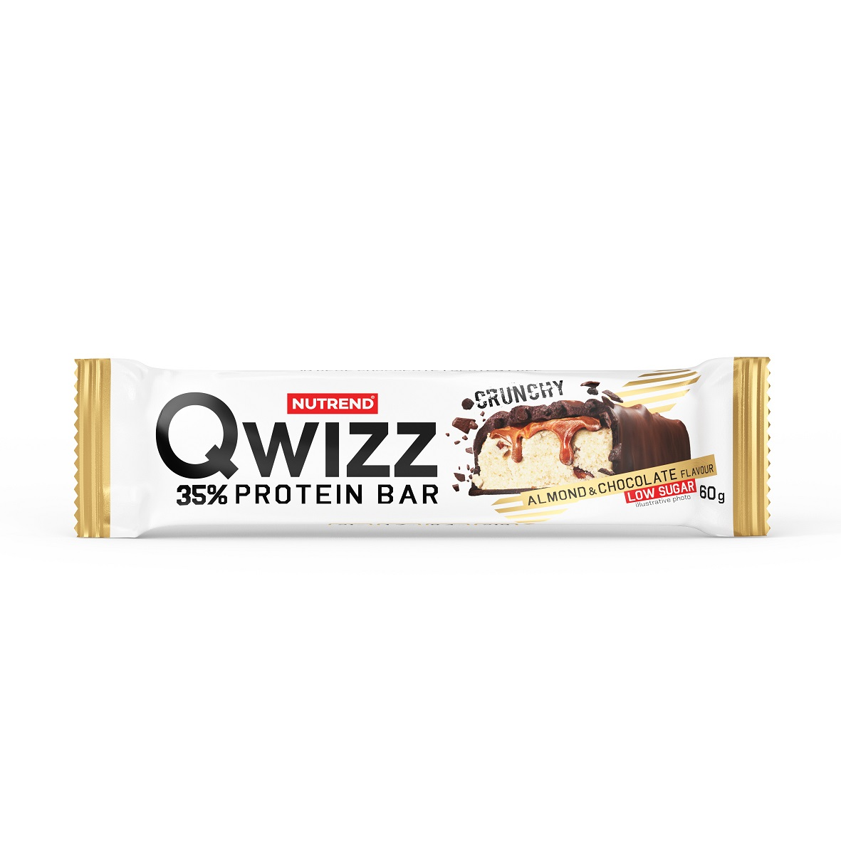 NUTREND Qwizz Protein Bar tyčinka s mandľami 60 g
