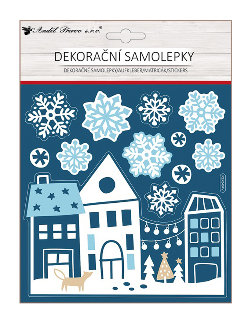 Samolepka 211402 domček s glitrami 1 ks