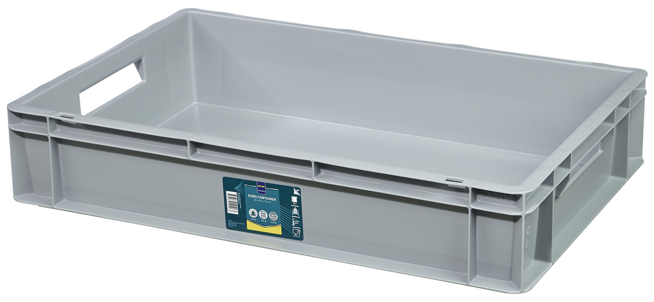 METRO PROFESSIONAL Prepravka Euro 60 x 40 x 12 cm šedá 1 ks