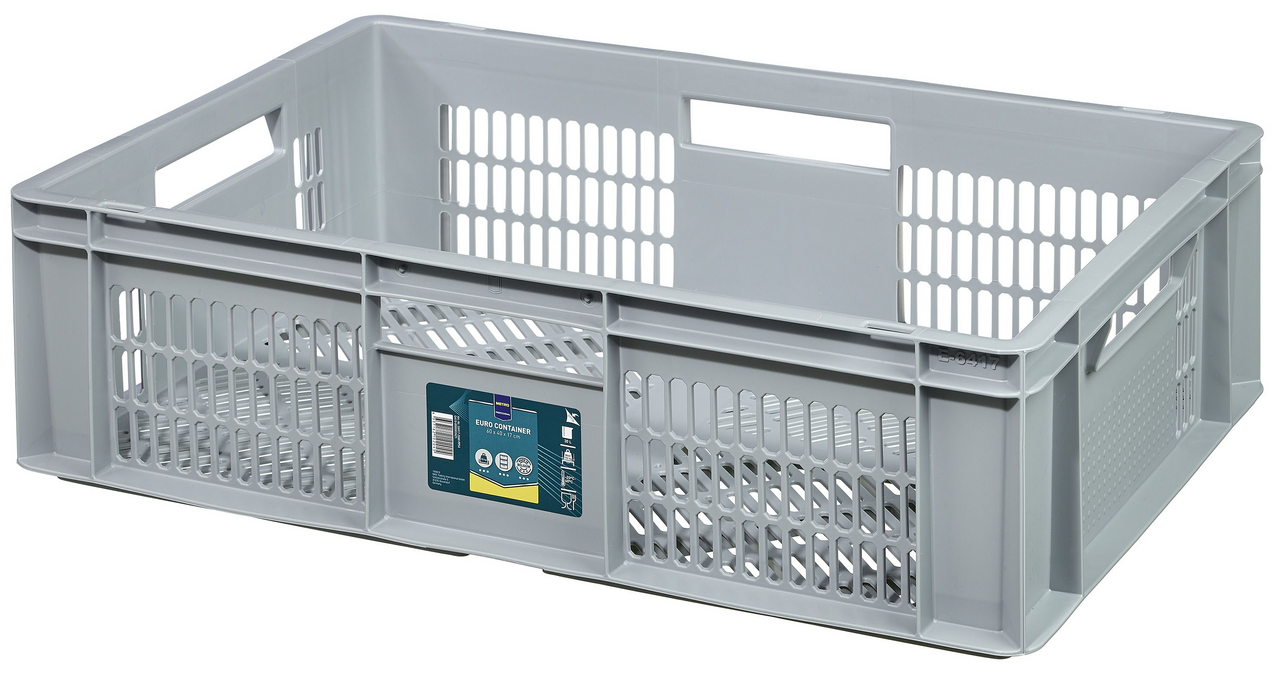 METRO PROFESSIONAL Prepravka Euro dierovaná 60x 40x 17 cm šedá 1 ks