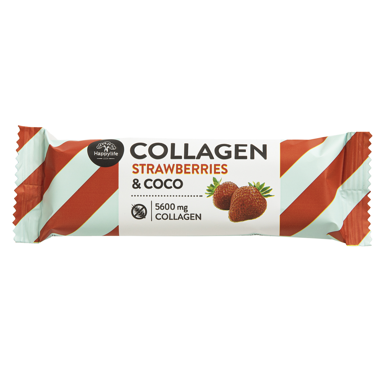 HAPPYLIFE Collagen tyčinka jahoda a kokos 40 g