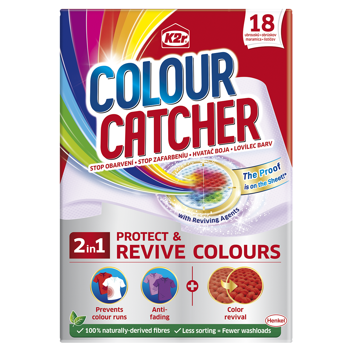 K2R Colour Catcher Revive White obrúsky na ochranu prádla 18 ks