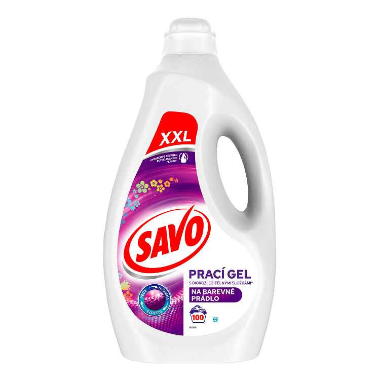 SAVO farebné oblečenie prací gél 100 praní 5 l