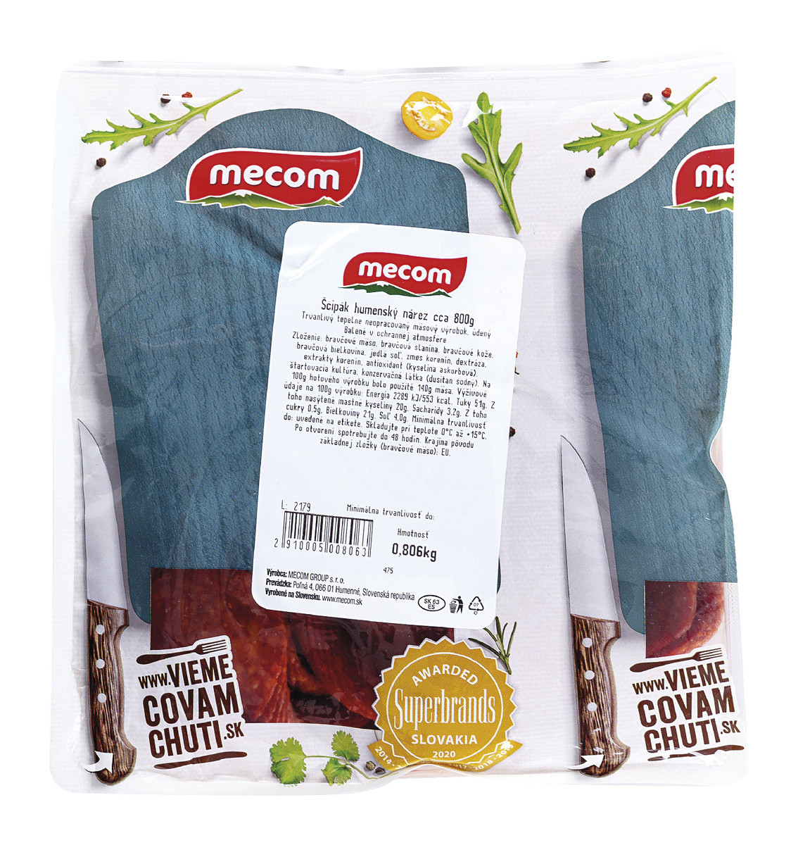 MECOM Ščipák humenský nárez plátky ochr.atmosféra chlad. váž. cca 0,8 kg