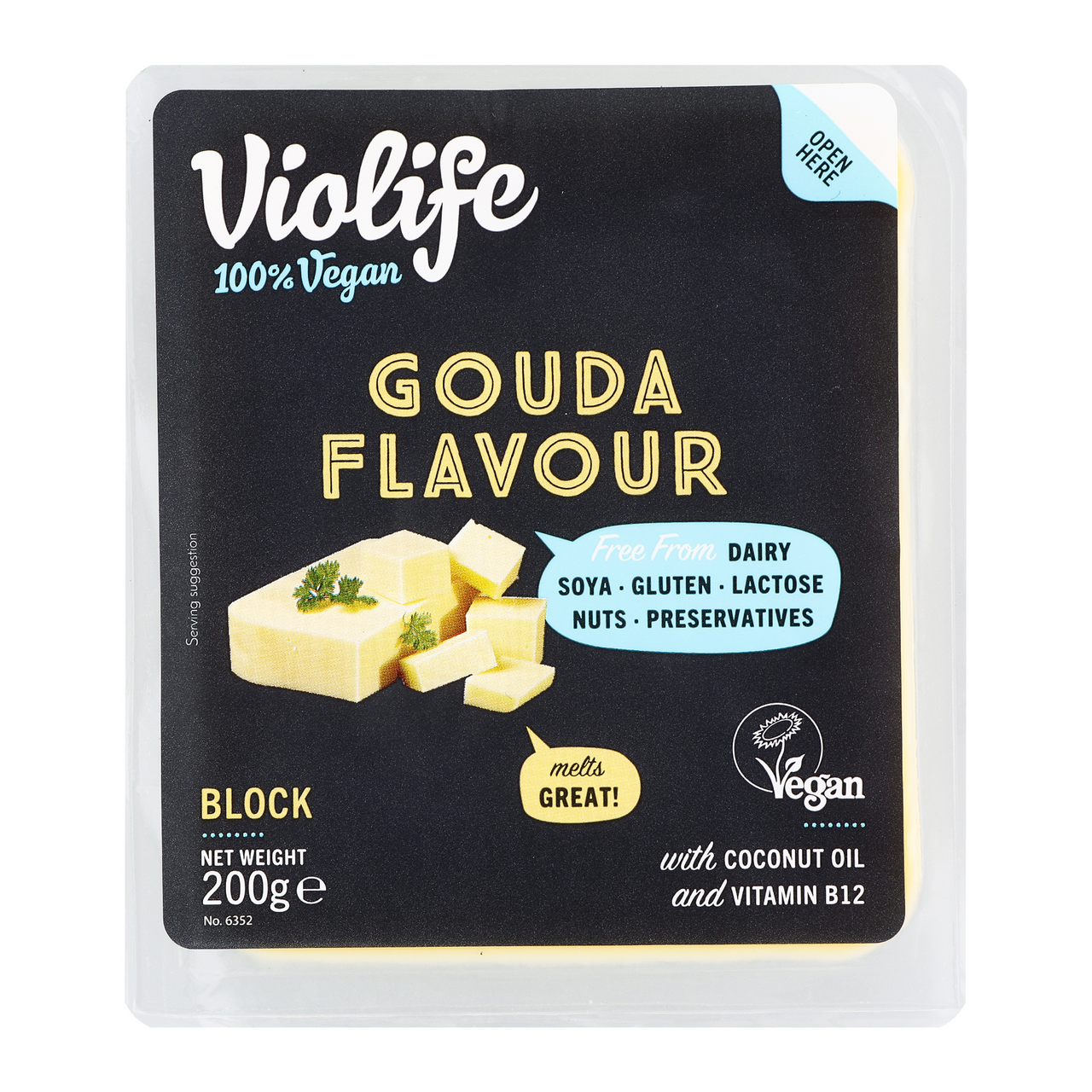 Violife Gouda blok rastlinná alternatíva syra vegan chlad. 200 g