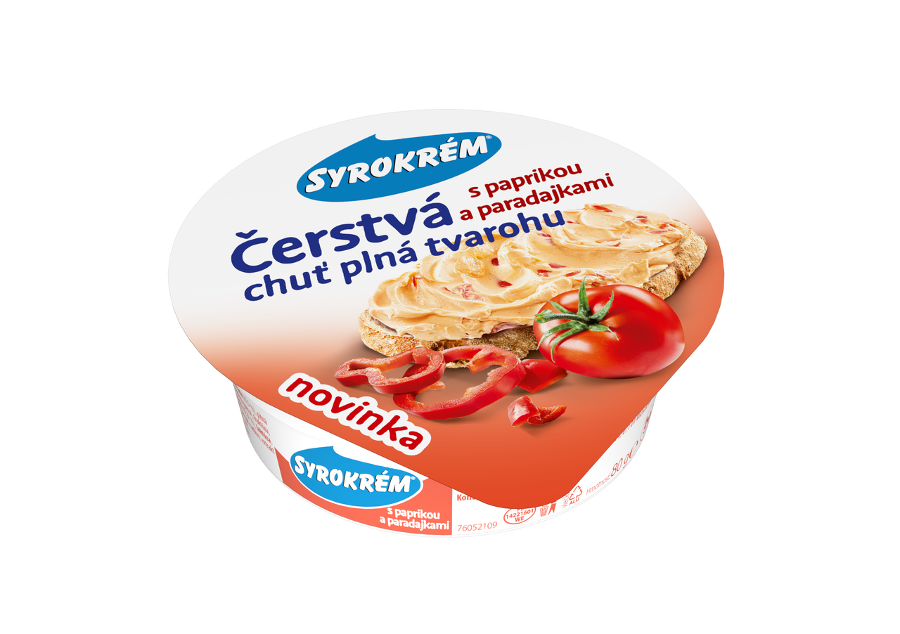 SYROKRÉM Čerstvá chuť s paprikou a paradajkami chlad. 80 g