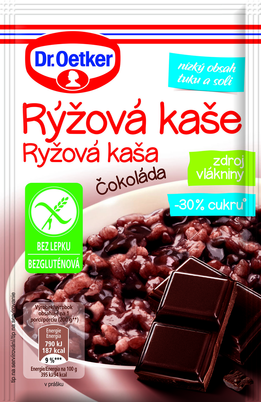 Dr. Oetker Ryžová kaša bezgluténová čokoláda 50 g