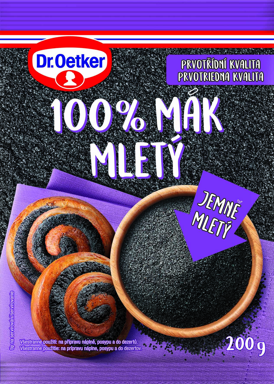 Dr. Oetker Mak mletý 100 % 200 g