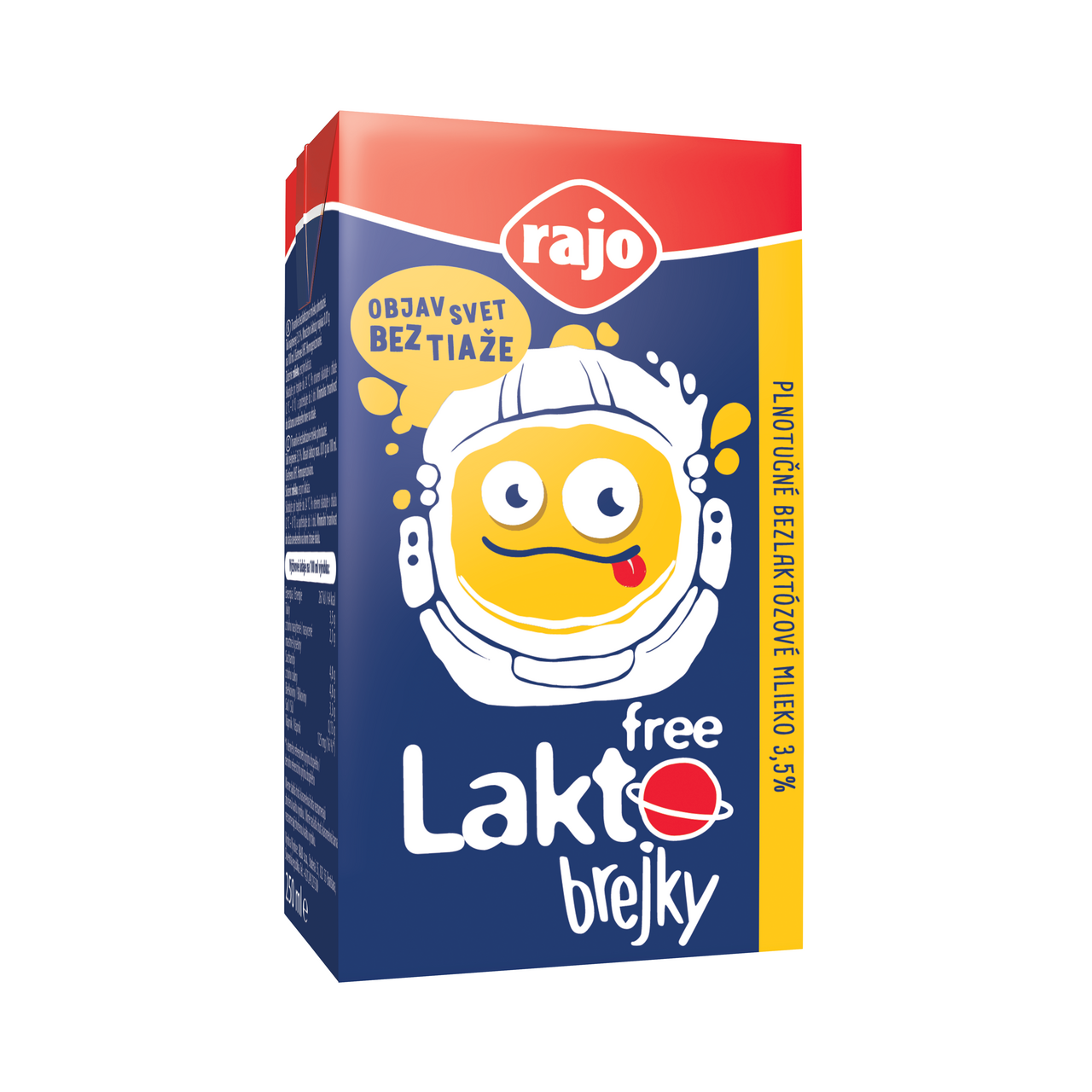 rajo Brejky Laktofree mlieko 3,5 % chlad. 250 ml