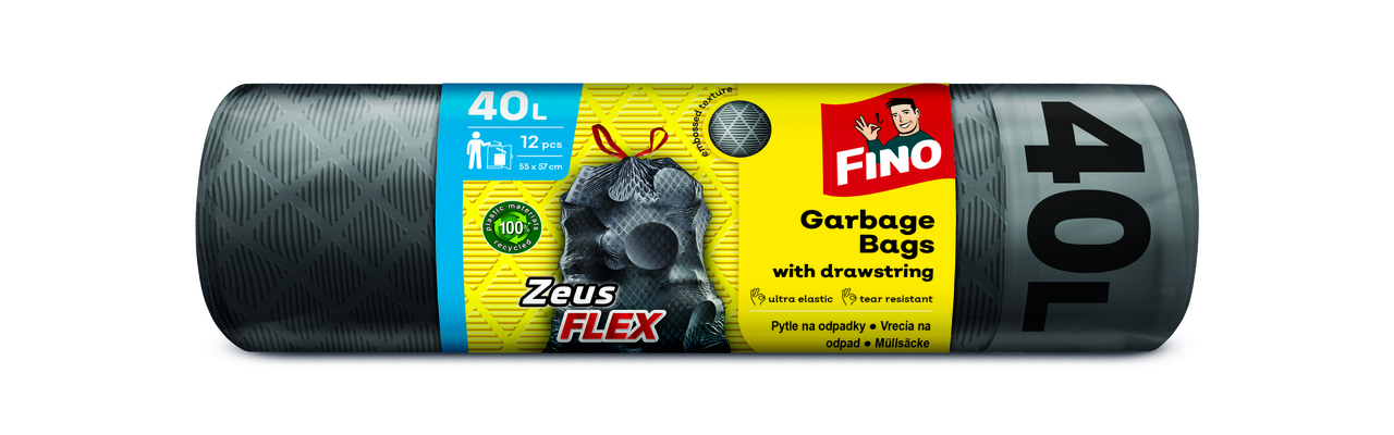 FINO Zeus Flex Vrecia na odpad zaväzovacie 40 l 12 ks