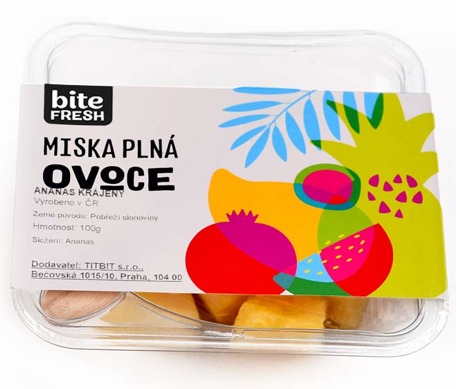 Ovocný šalát ananás krájaný chlad. 100 g